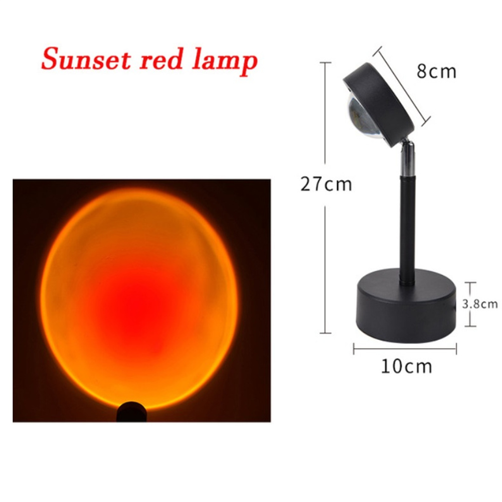 Portable Folding Usb Colorful Sunset  Lights Led Night Light Angle Adjustable Projector Bedroom Bar Cafe Wall Decorative Lighting Lamp sunset red light