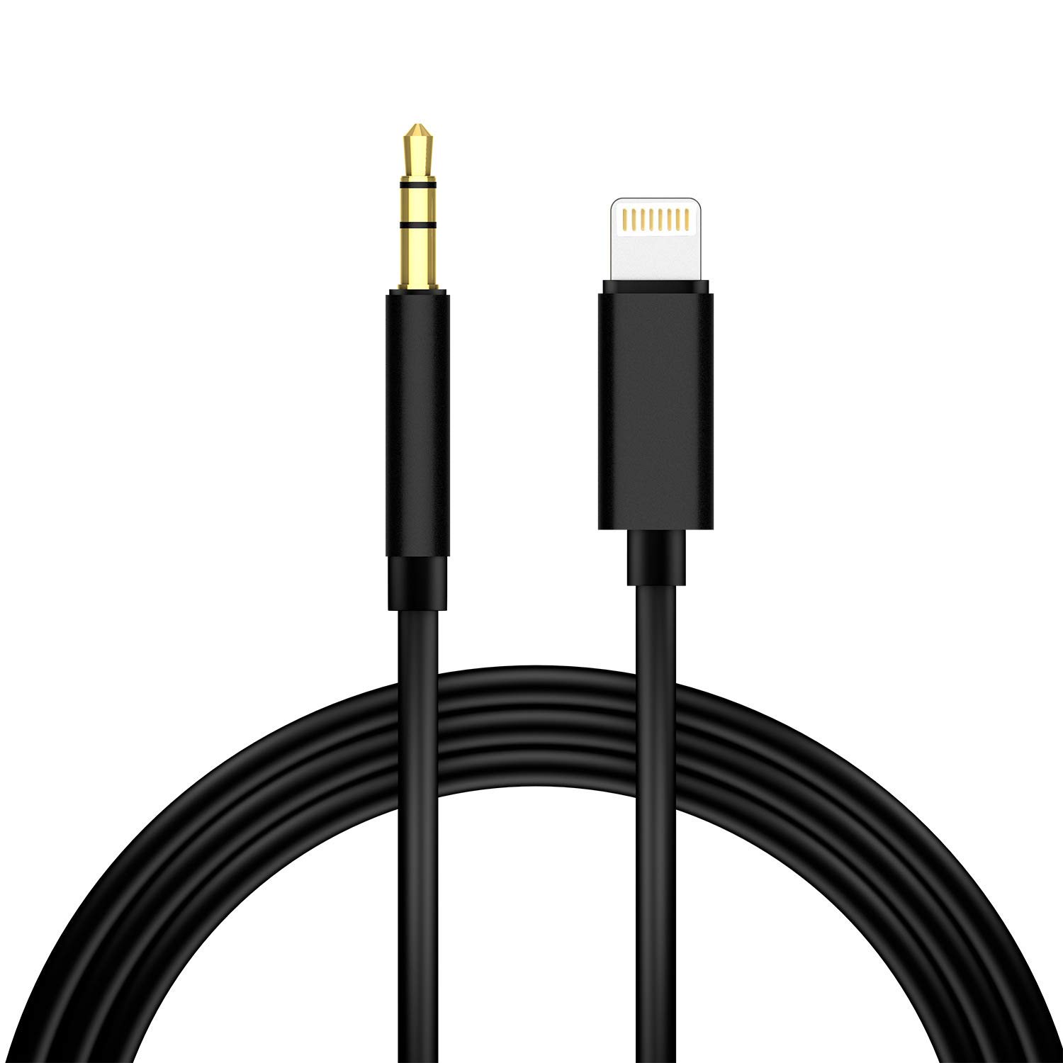 For Apple Interface to 3.5mm Male Aux Cable for iPhone to Aux Cable for Car Headphone Jack Cable for iPhone Xs XR X 8 7 Plus  iOS11 new system - black