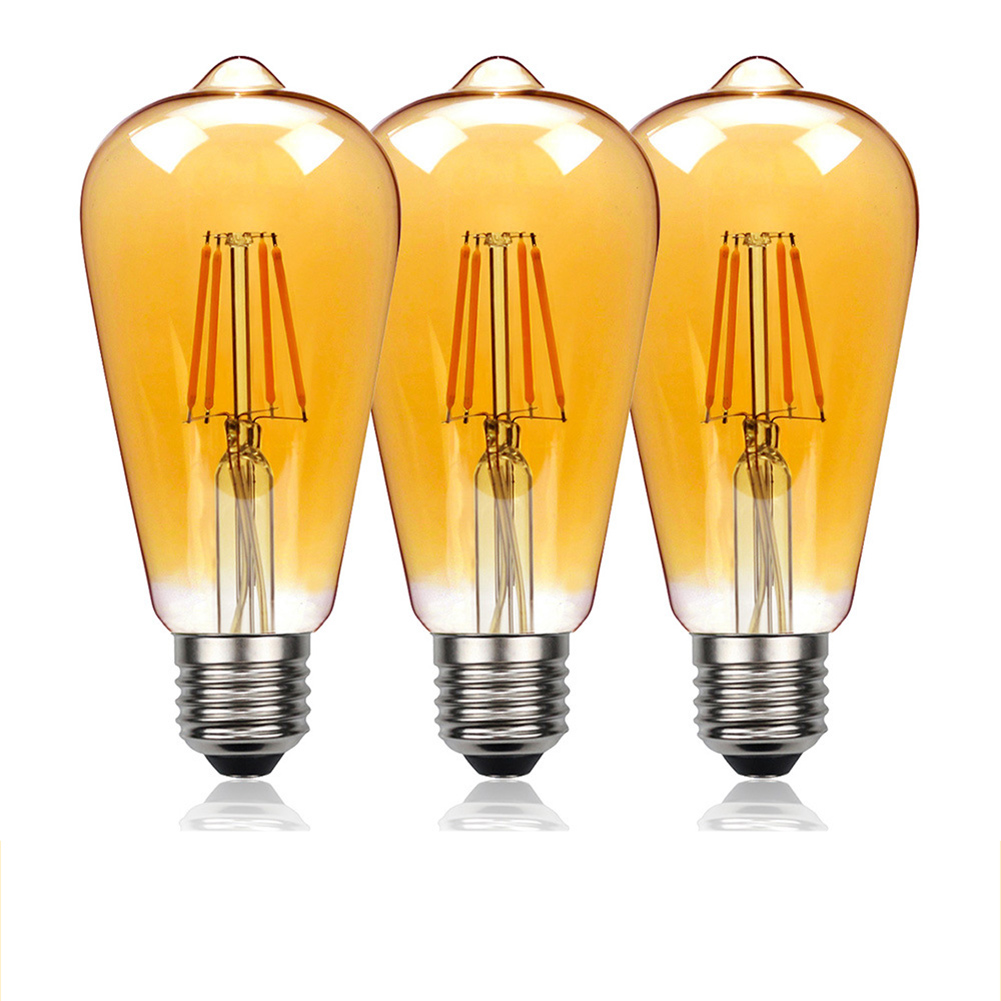 Glass Edison  Bulb Literary Retro Appearance Filament Lamp Warm Lighting E27 110v 4w 2700k Dining Room Coffee Shop Decoration