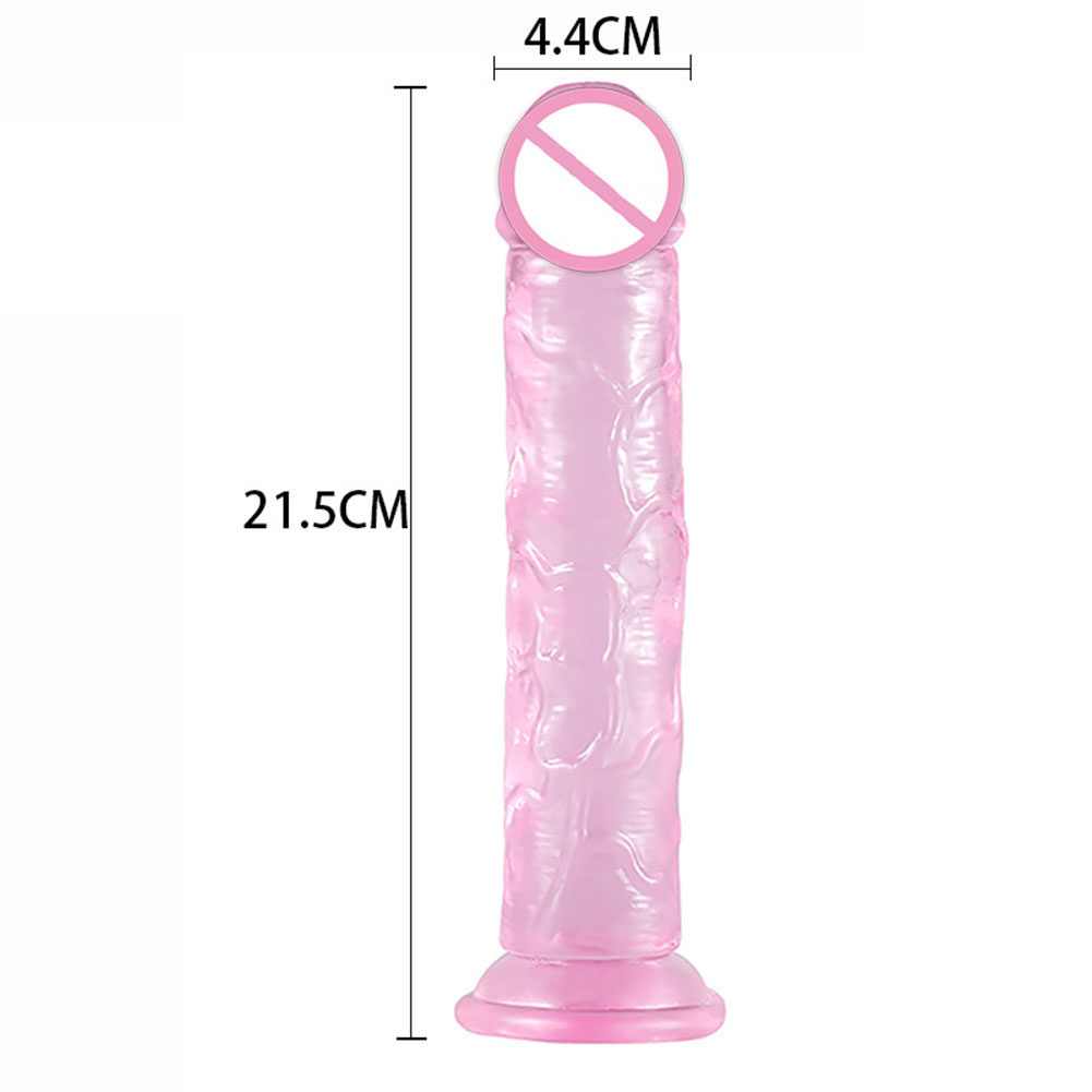 Wholesale Woman Soft Crystal Dildo With Strong Suction Cup Multi-size G-spot Orgasm Sex Toys Adult Supplies YL21001-L pink large From China photo