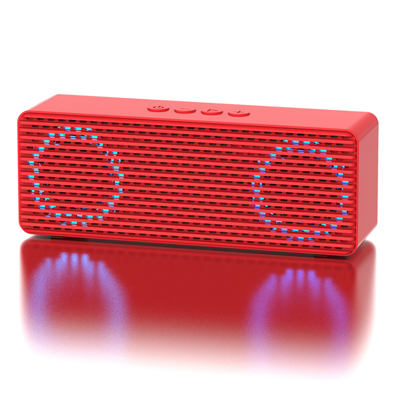 A12 Portable Wireless Speakers with HD Sound Longer Playtime Built-in Mic for iPhone/Samsung/Andriod/PC Glare version red