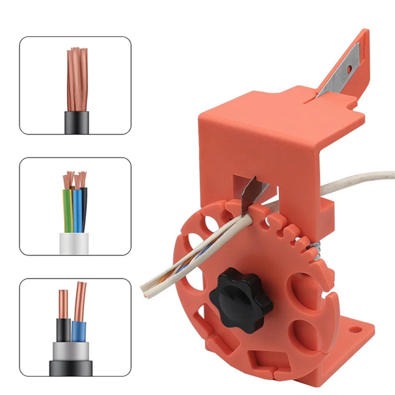 Wire Stripper Quick Copper Electric Cable Demolisher Adjustable Manual Stripping Clip Pliers Portable Cutting Crimping Tool