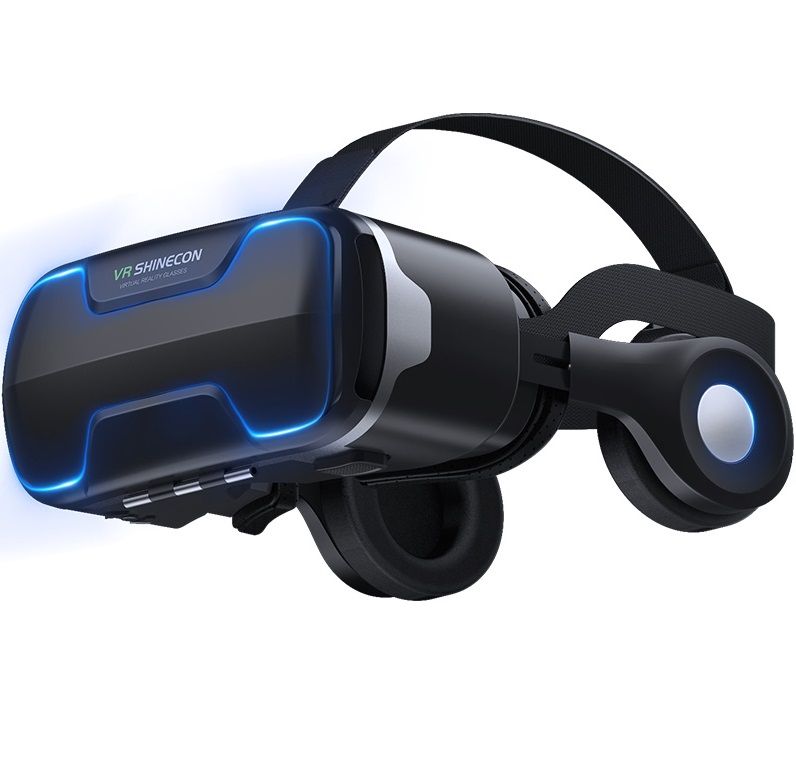VR Shinecon G02ED 3D VR Glasses Helmet Glass Virtual Reality Headset Panoramic for 4.7-6.0 inch Phone Smartphone black