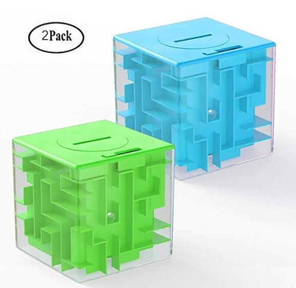 US TWISTER.CK Maze Puzzle Box Money Saving Box, Coin Cash Bills Storage Boxes for Children Birthday Christmas Gifts Fun Game Challenge