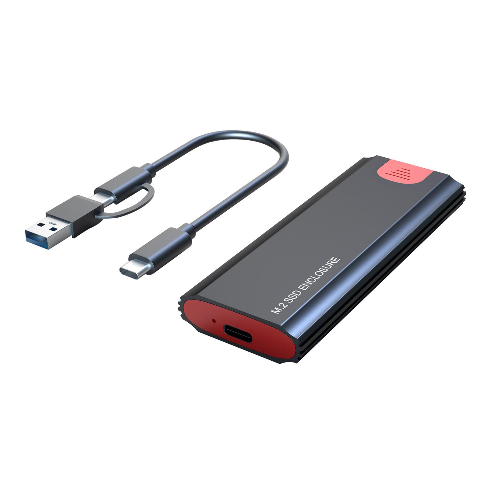 M.2 Dual-protocol SSD Case M.2 NVME/SATA Hard Disk Enclosure 10Gbps