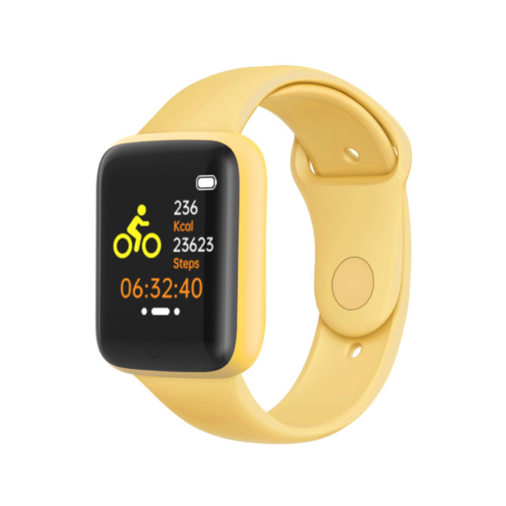 D20s Smart Watch For Men Women Bluetooth Connected Phone Heart Rate Monitor Fitness Sports Smartwatch yellow