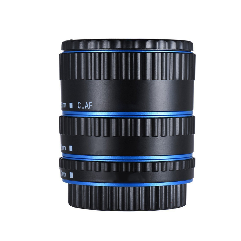 Metal Mount Lens Adapter Auto Focus AF Macro Extension Tube Ring for Canon EOS EF-S Lens 750D 80D 7D T6s 60D 7D 550D 5D Mark IV blue