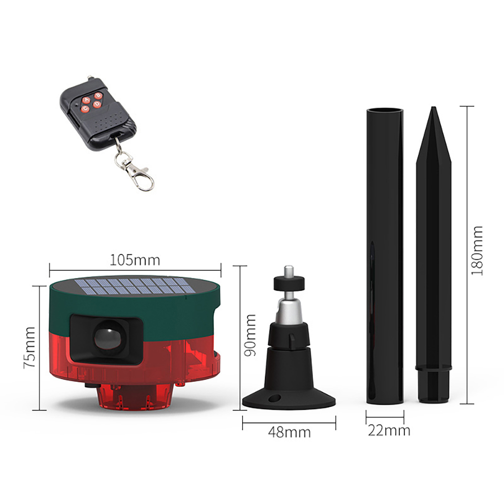Solar Nocturnal Animal Alarm Detector Solar Infrared Motion Alarm Detector 