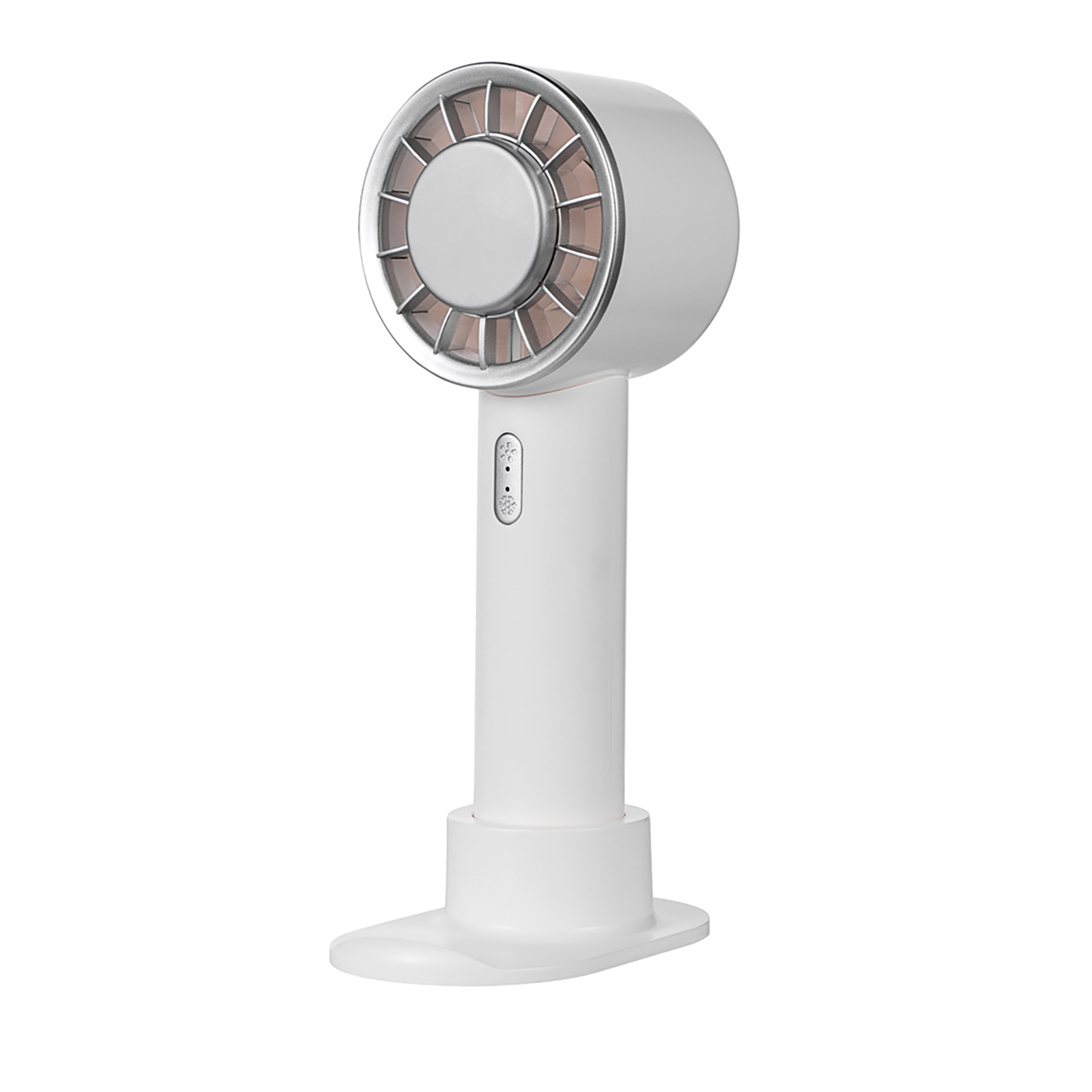 Portable Mini Handheld Fan 3 Speeds 2200mah Battery Usb Rechargeable Cooling Fan For Work Travel Sports White