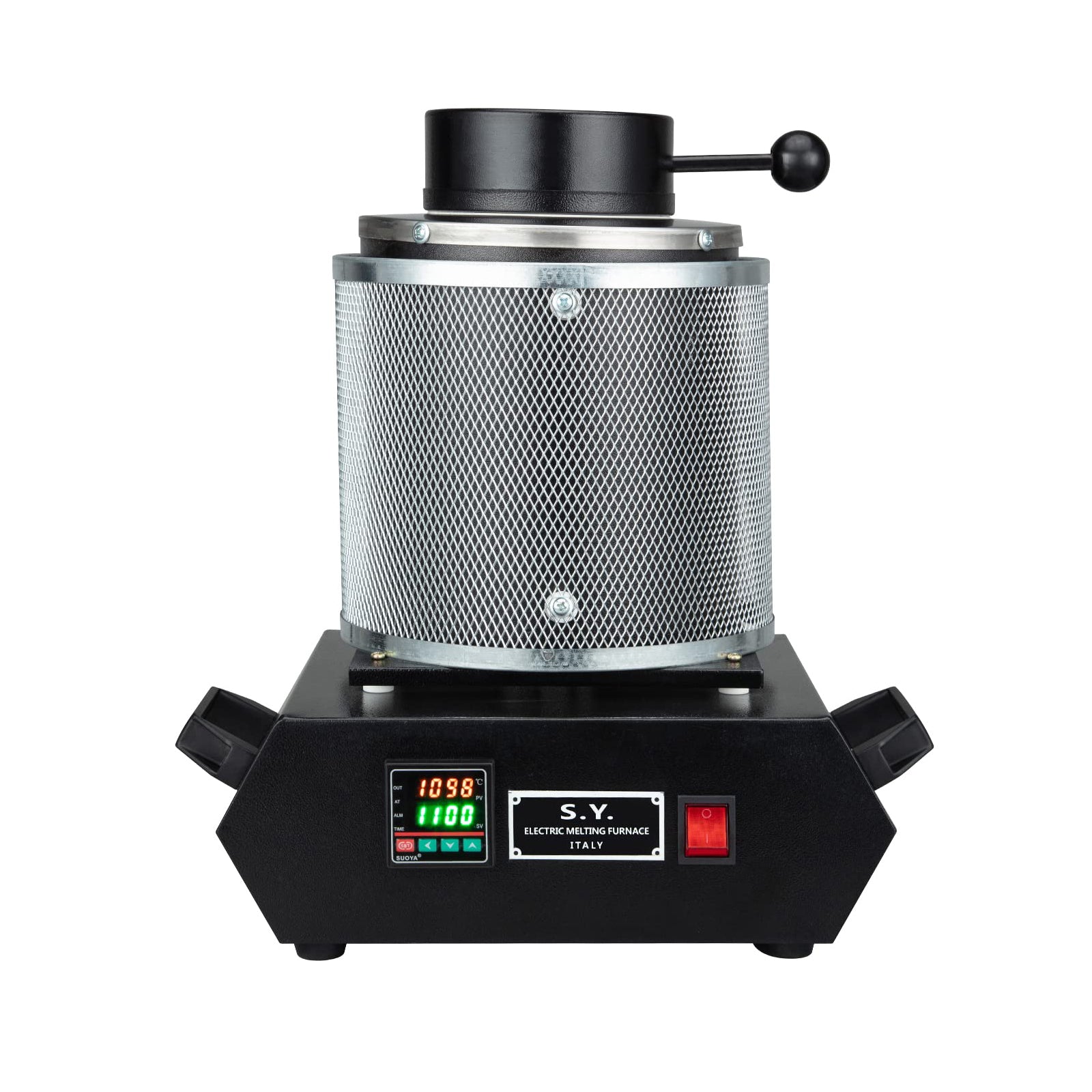 US GARVEE 3+1KG Gold Melting Furnace 2100℉ Digital Electric Smelter Kit for Melt Scrap Black Belt Mesh