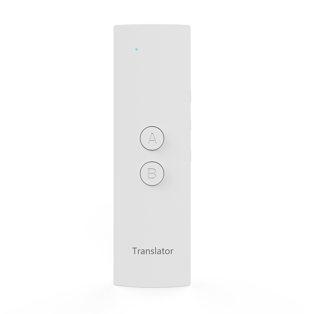 T6 Smart Translator Bluetooth Wireless Translation Pen Real Time Voice for Business Travel Use white