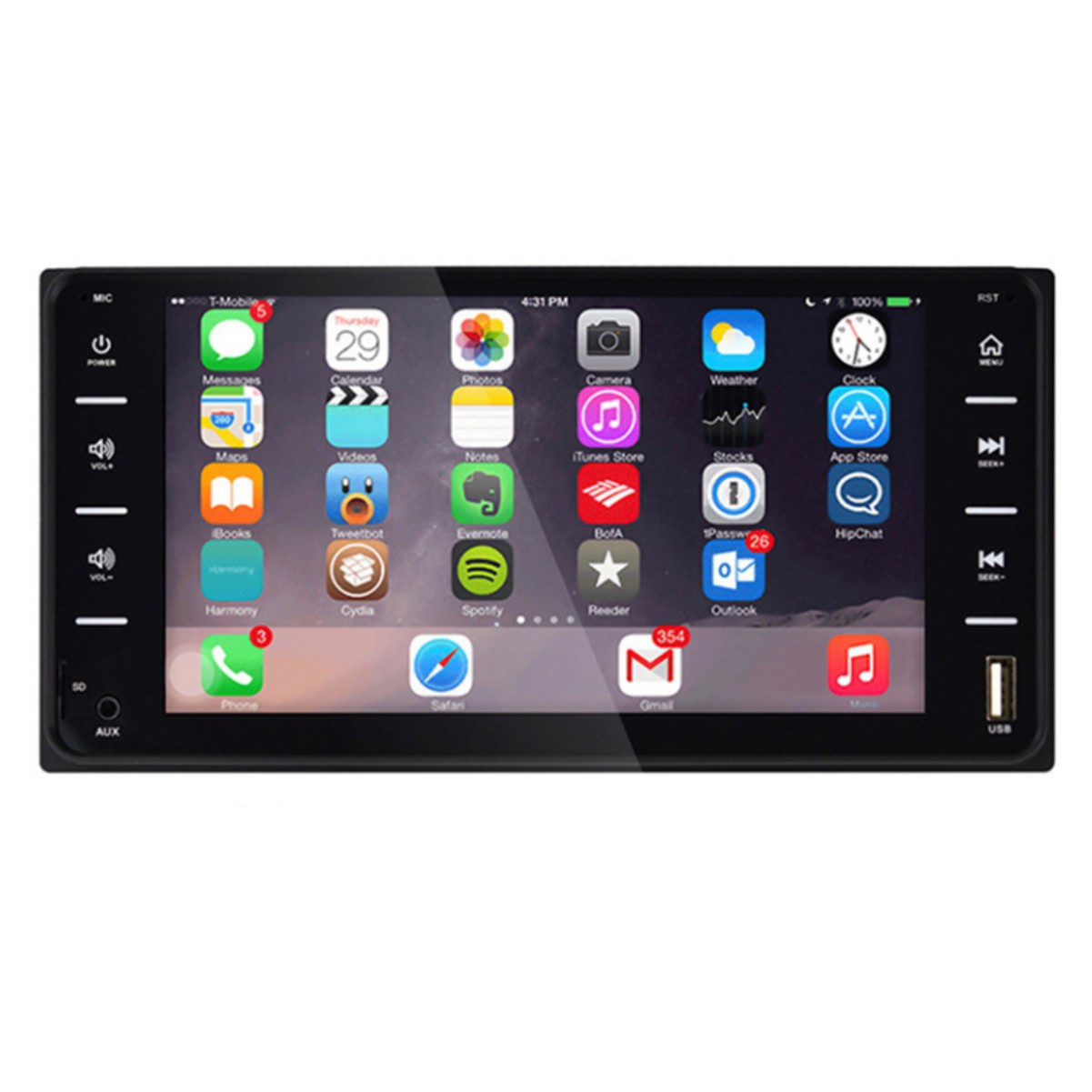 Car Radio 7-inch Audio Radio Multimedia Mp4 Mp5 Player Mirror Link Bluetooth