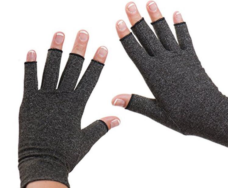 1 Pair High Elasticity Half-finger Gloves Rheumatism Reliver Arthritis ...