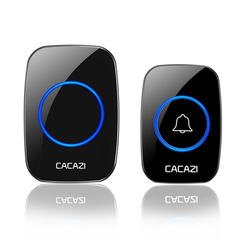 Cacazi Wireless Waterproof Doorbell 300m Range 0-110db 5 Levels Ringtones
