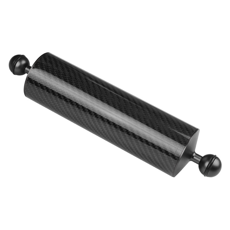 5/8/10/12 Inch Carbon Fiber Float Buoyancy Aquatic Arm Dual Ball Floating Arm Diving Camera Underwater Diving Tray black