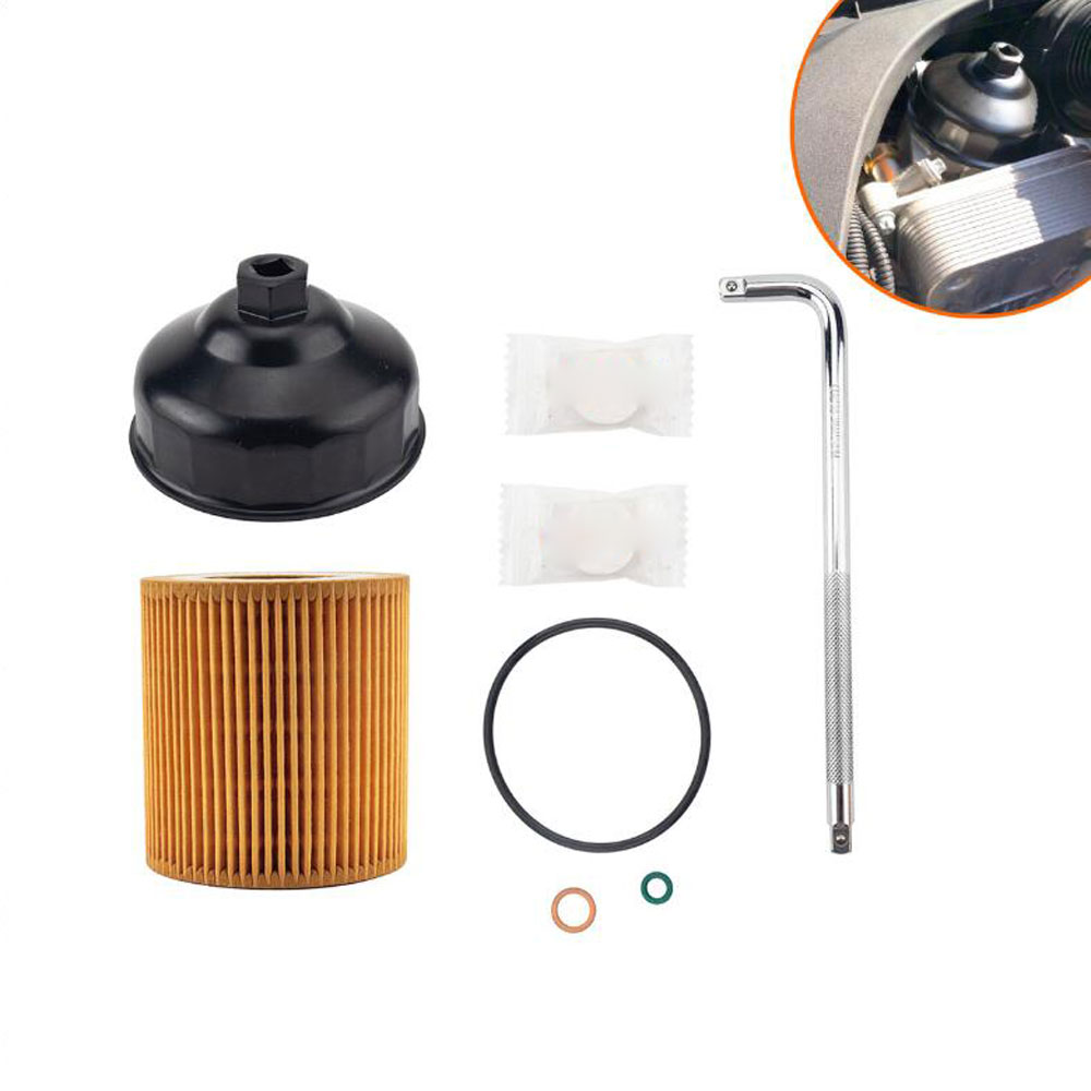 Engine Oil Filter Kit  with 86MM Oil Filter Wrench OE:11427566327 For BMW E60 E82 E88 E92 F06 F10 F22 F30 F32 F34