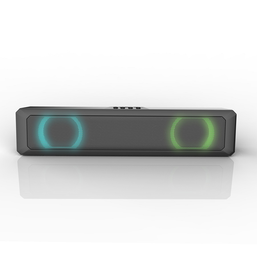 A4 Bluetooth  Speaker Portable Loudspeaker Mini  Colorful Dazzling  Rectangular Rgb Bass  Box black