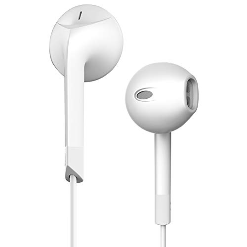 Stereo Sound Headsets 3.5mm In-Ear Earphone Wired Earbuds for iPhone Samsung  white