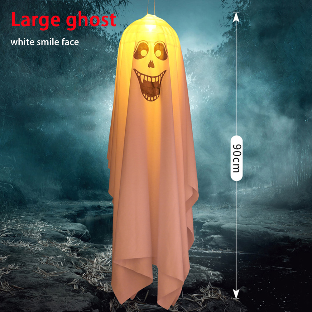Halloween Led Light Hanging Scary Spooky Ornament Party Large Smile Face