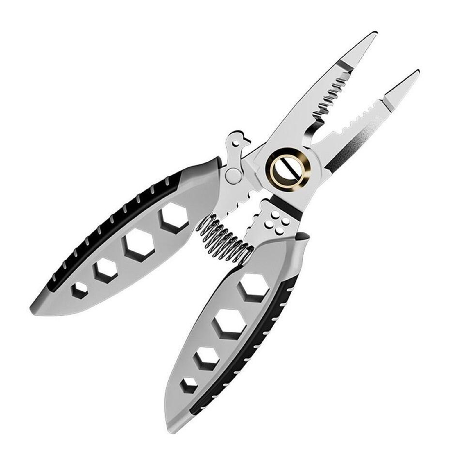 7-inch Wire Stripper Multi-purpose Wire Stripping Pliers Wire Stripper And Crimping Tool Professional Wire Stripper Cutter For Electricians DIY 16-in-1 wire stripper gray