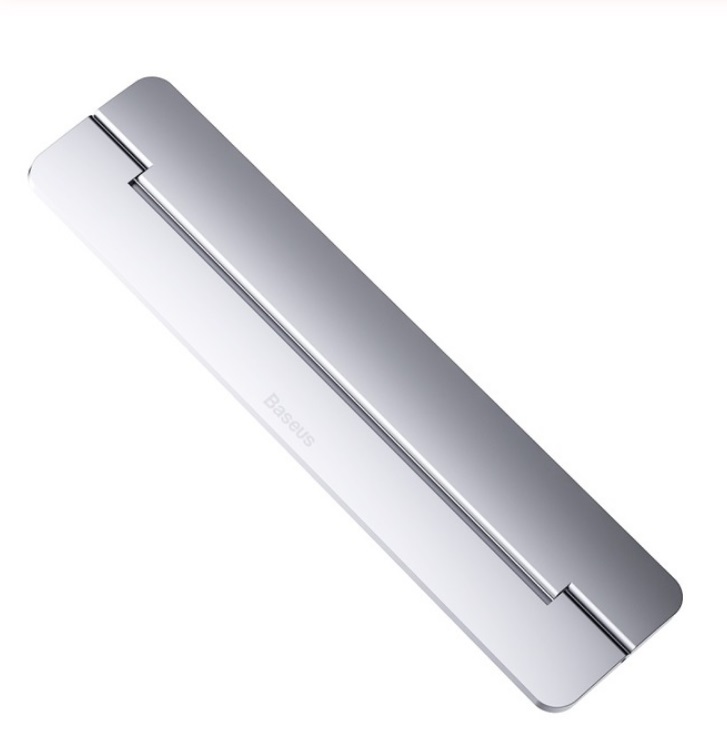 Laptop Stand Adjustable Aluminum alloy Foldable Portable Laptop Riser Holder  Silver