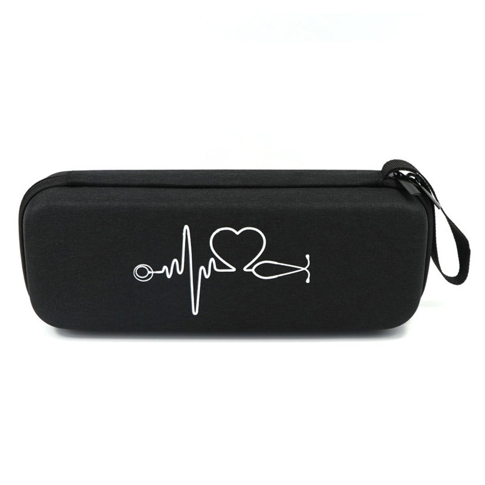Travel Carrying Case Portable Stethoscope Storage Box Mesh Bag Compatible For Littmann Cardiology Iii Stethoscope black