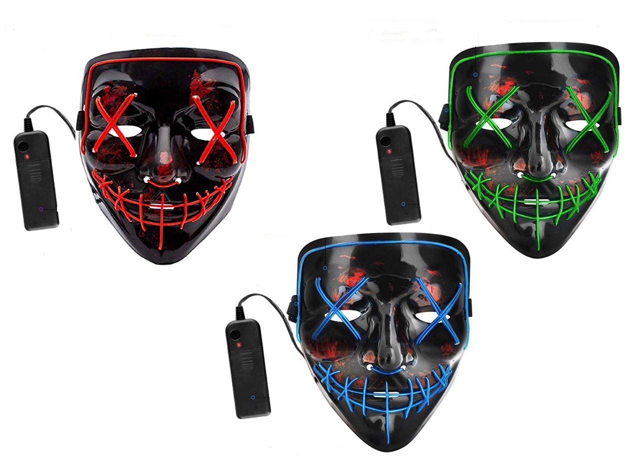 Wholesale Twister.CK 2PCS LED Masks Halloween Scary Masks Cosplay LED ...