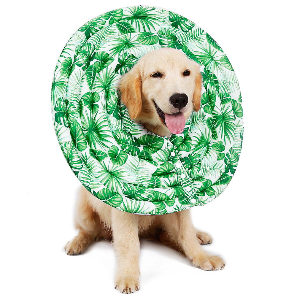 Wound Healing Collar Dogs Cats Medical Protection Neck Ring green_L