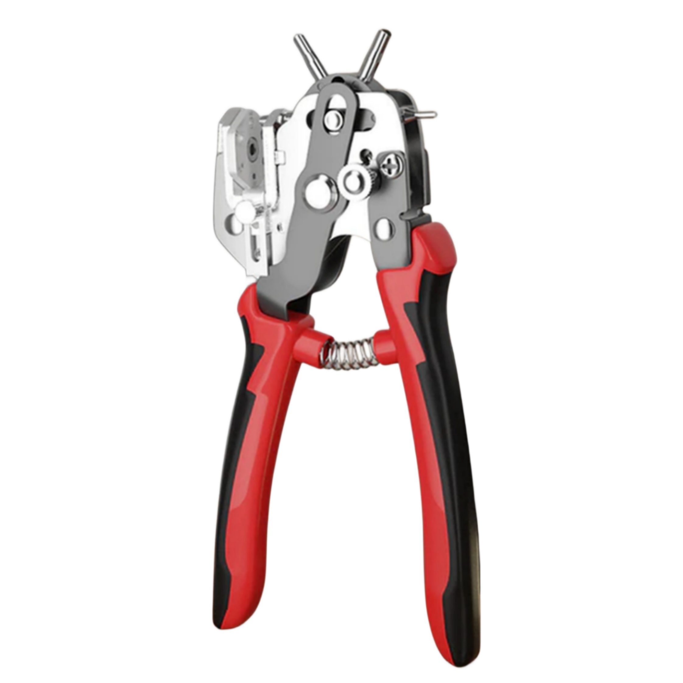 Leather Hole Punch Tool Multi Hole Sizes 45# Steel Puncher For Belts, Watch Bands, Straps, Dog Collars, Saddles, Shoes, Fabric, DIY Home, Craft Projects red