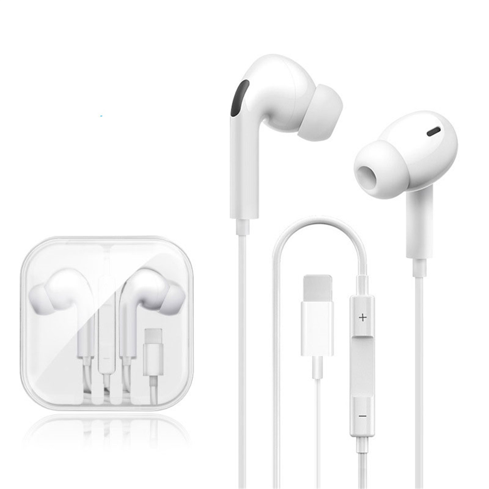 L10 In-ear Headset With Microphone Stereo Wired Earphone With Ios Interface For Apple Ios White