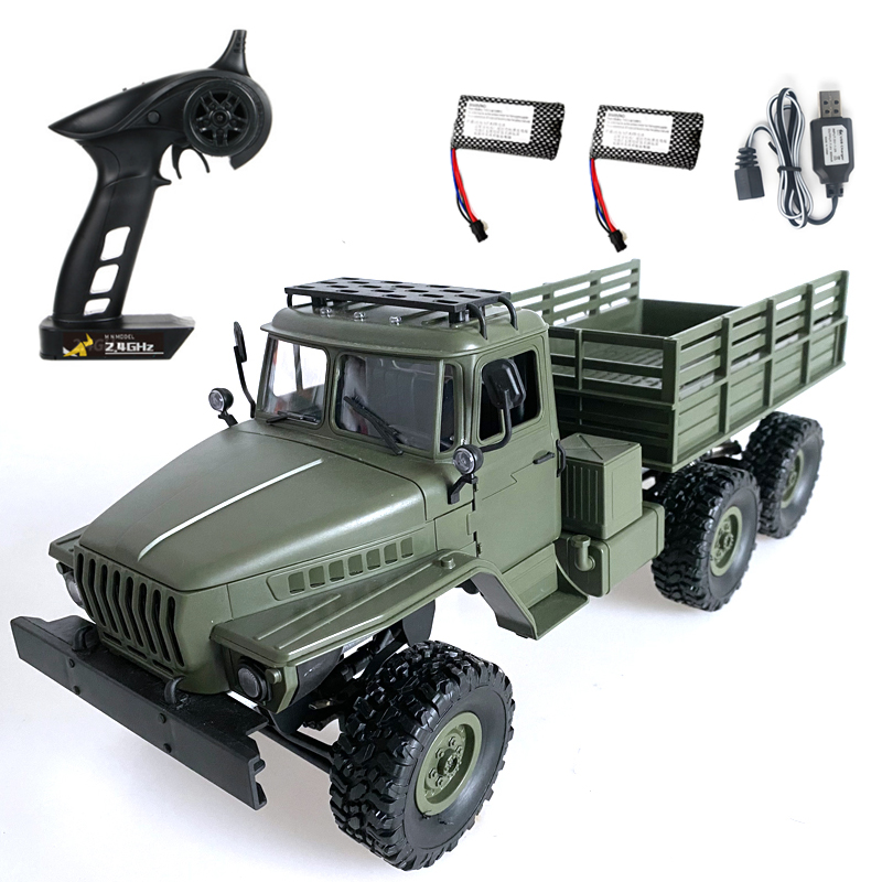 MN80S Ural 1/16 2.4G 6WD RC Car Truck Rock Crawler Command Communication Vehicle RTR Toy MN88S double electric version_1:16