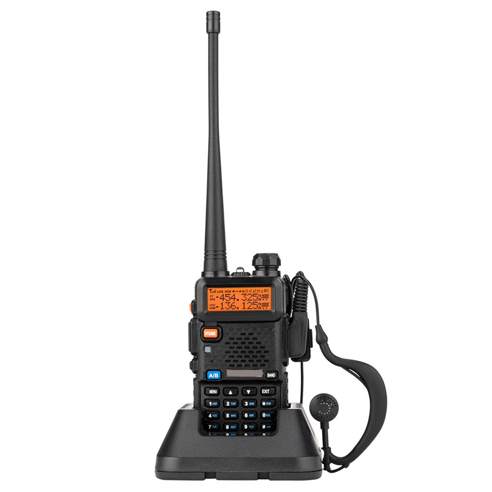 US Bf-uv5r 5w Dual-band Walkie-talkie with Earphone Led Flashlight