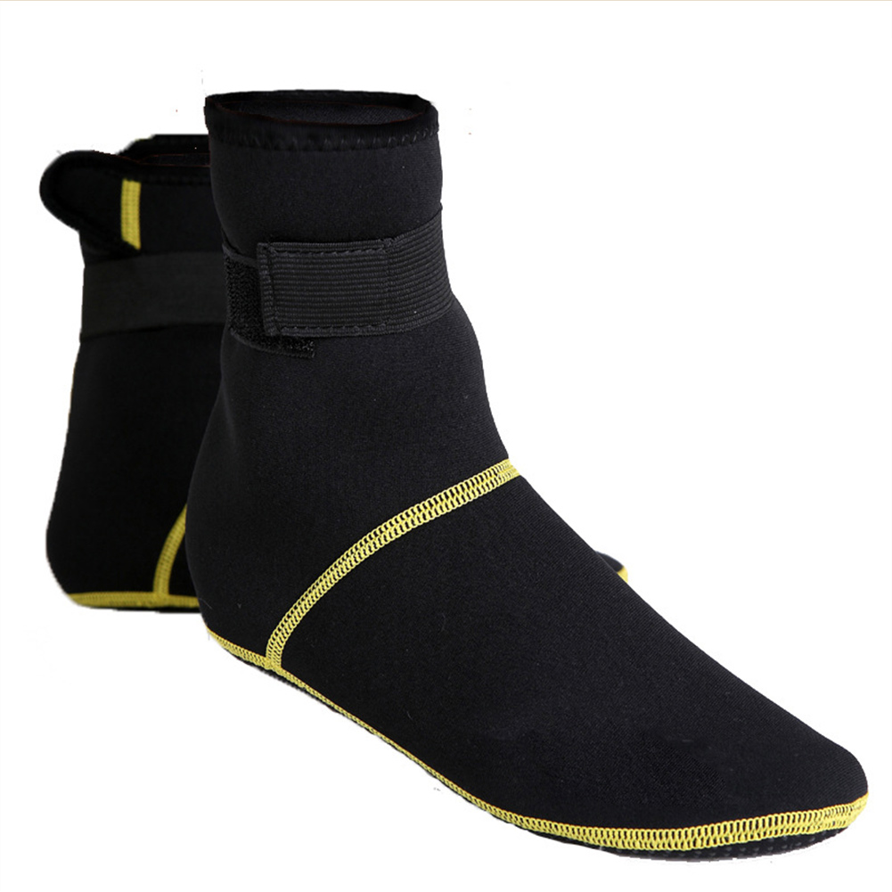 Snorkeling Socks, Diving Socks, 3millimeter Neoprene Cozy Shoe Socks Wetsuit Socks Thermal Water Socks Fin Socks For Snorkeling Surfing Swimming black gold thread M