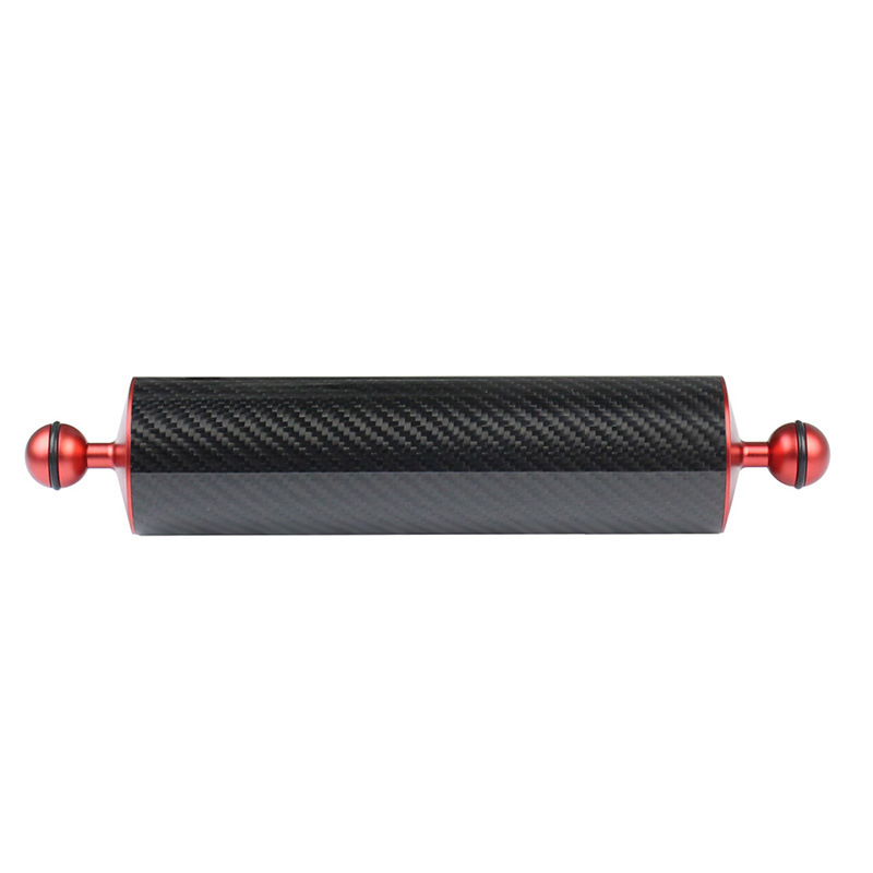 5/8/10/12 Inch Carbon Fiber Float Buoyancy Aquatic Arm Dual Ball Floating Arm Diving Camera Underwater Diving Tray red
