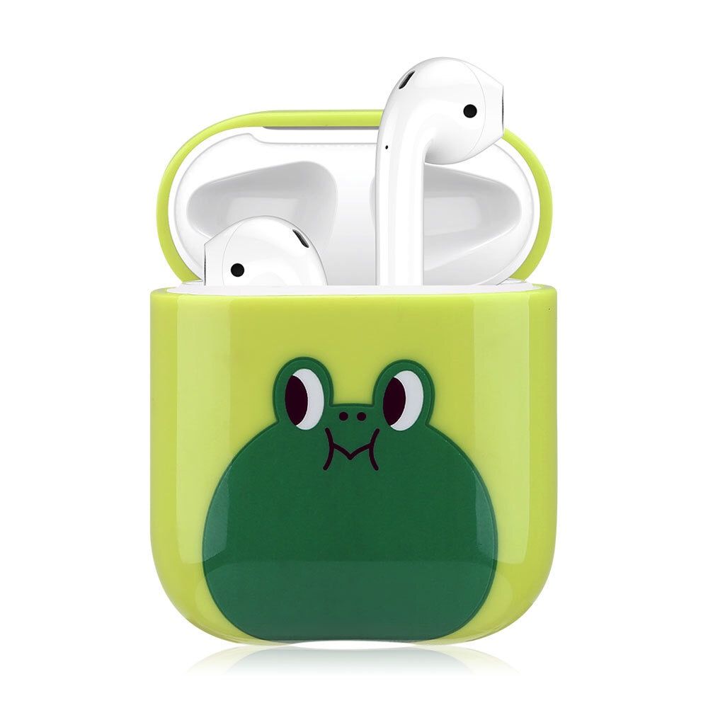 Cartoon Wireless Bluetooth Earphone Cases For Apple AirPods Charging Headphones For Airpods Protective Cover green