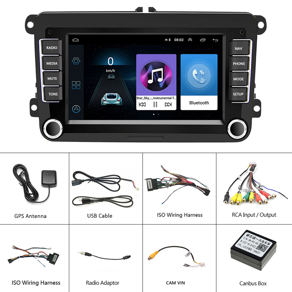 2-din 7-inch Android Car Navigation Central Control Wireless Carplay Radio