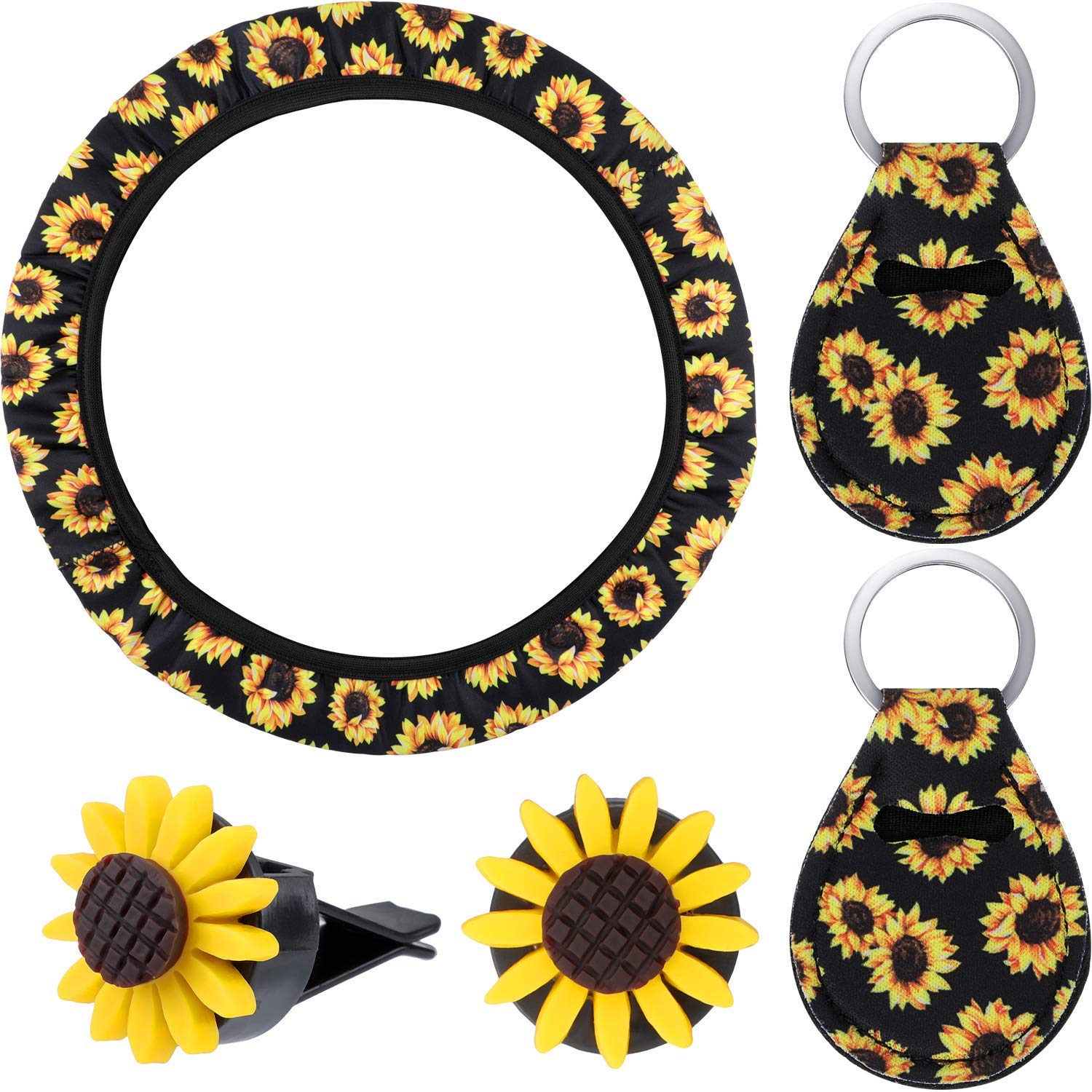 2 Pieces Sunflower Air Vent Clips Sunflower Car Accessories Cute