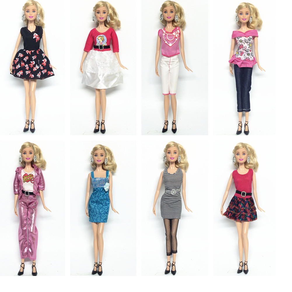 US 3pcs/5pcs Handmade Casual Style Bobbi Doll Clothes Set Elegant Dress for 11