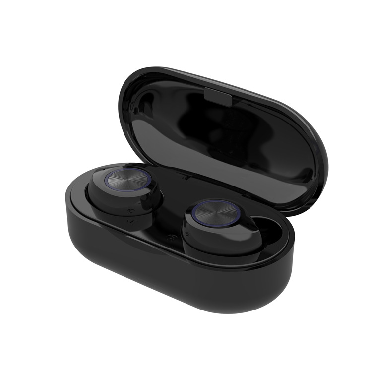 TWS Wireless Bluetooth Headset In-ear 5.0 Sports Headphones Earphone TW60 black #TW-FZ-62