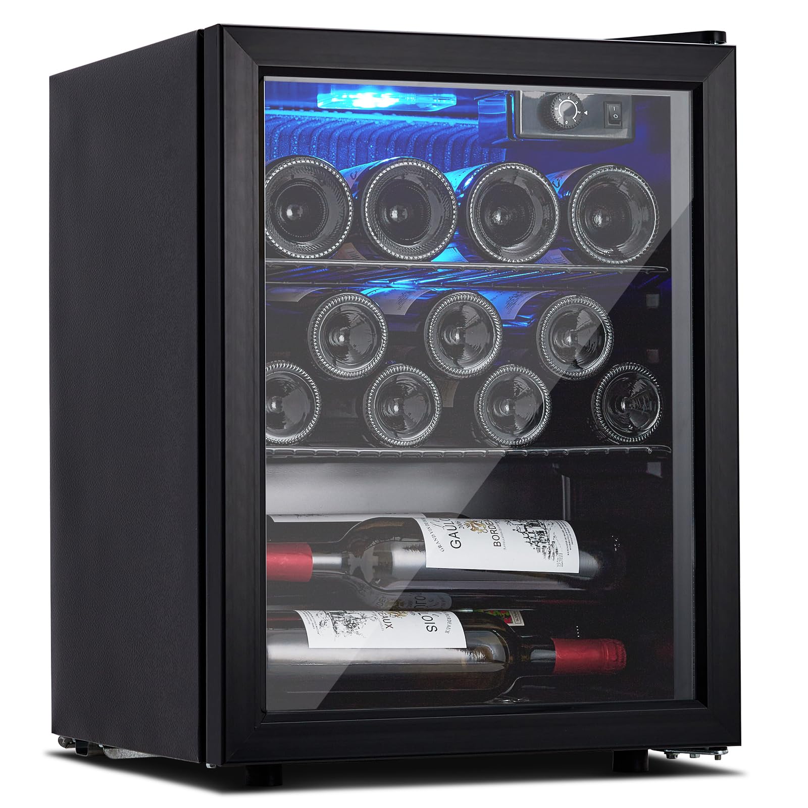 US GARVEE Wine Fridge Wine Cooler Refrigerator Temperature 7 Levels Adjustable Temperature Range 40~61°F