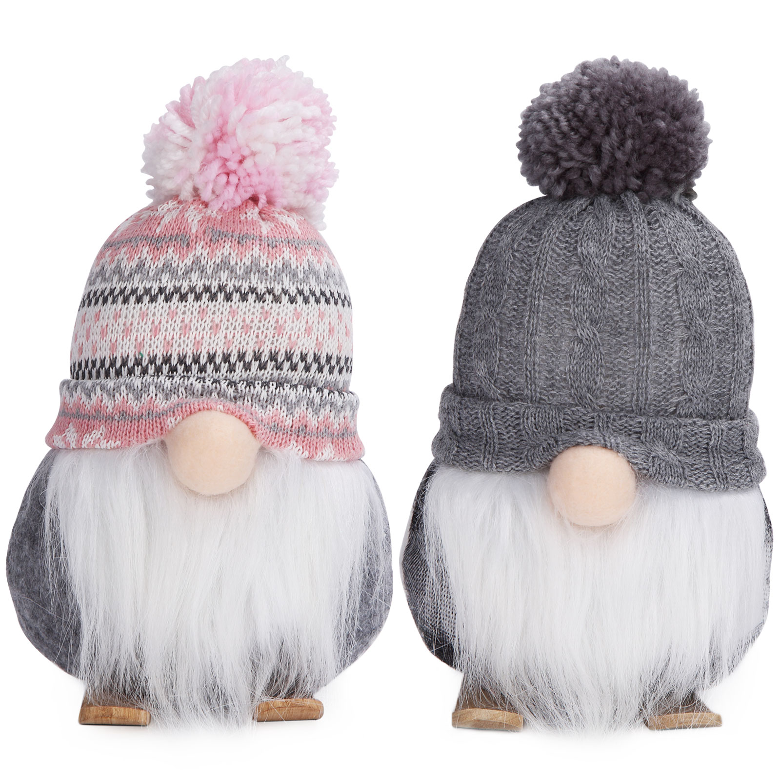 US 2pcs Plush Christmas Gnomes with LED Light