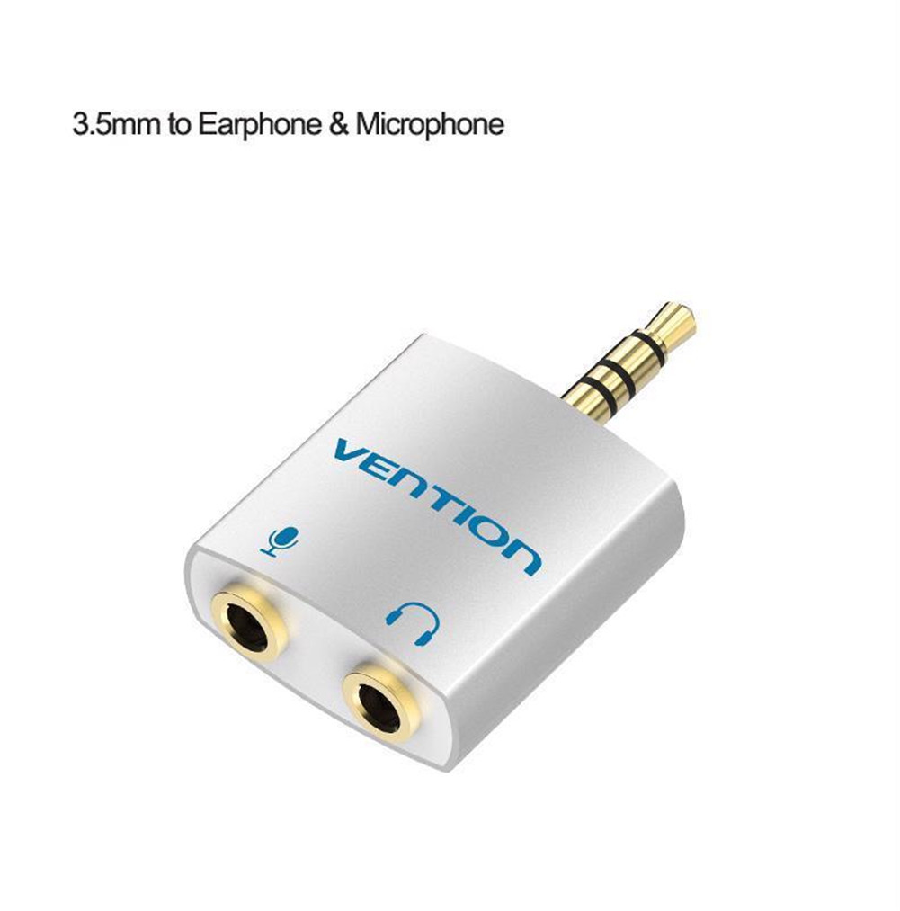 Vention Earphone Audio Splitter Audio Connector 2 in 1 Audio Extension Cord Headset +Microphone