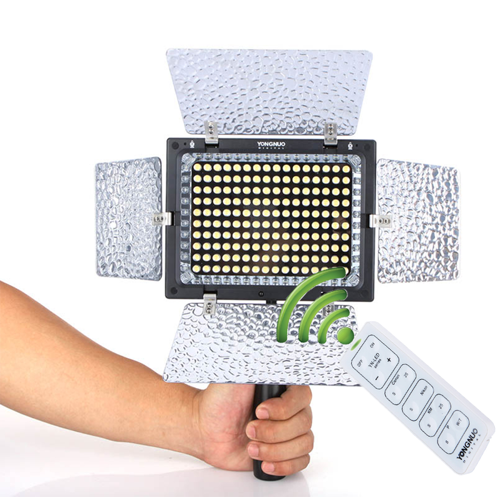 Yongnuo YN-160 II LED Video Light Lamp with Condenser MIC for Canon Nikon Pentax Camera DV Camcorder black