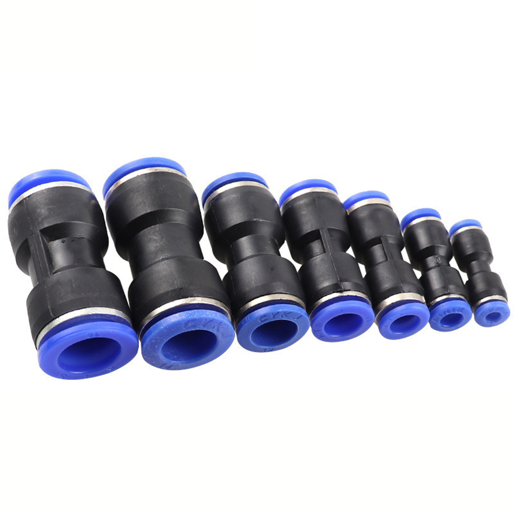 Straight Push Connectors Quick Release Pneumatic Air Line Fittings