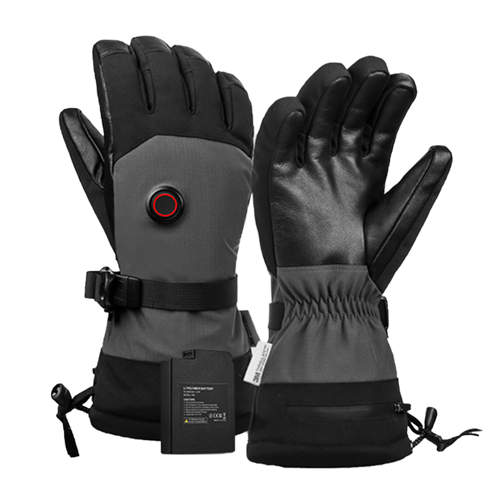 Heated Gloves Rechargeable Windproof Superior Thermal Cotton Heated Gloves With Anti Slip Palm