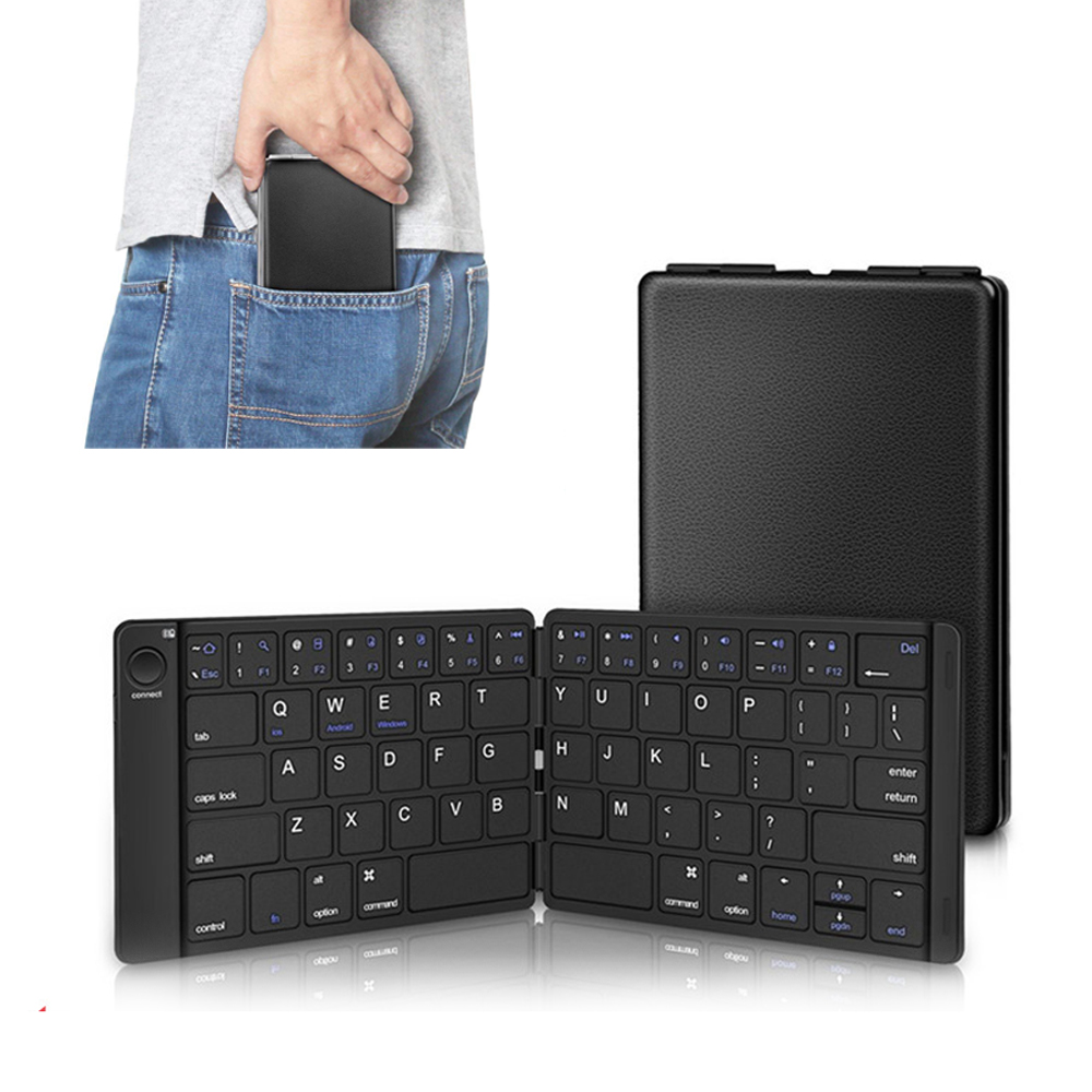 Wholesale Ultra Slim Foldable Bt Keyboard Rechargeable Pocket Sized