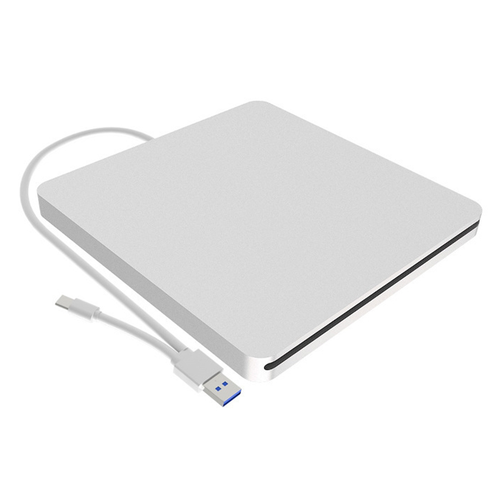 Usb3.0 Type-c External Dvd Drive Slot-loading Type Read-write Recorder For Desktop Notebook silver