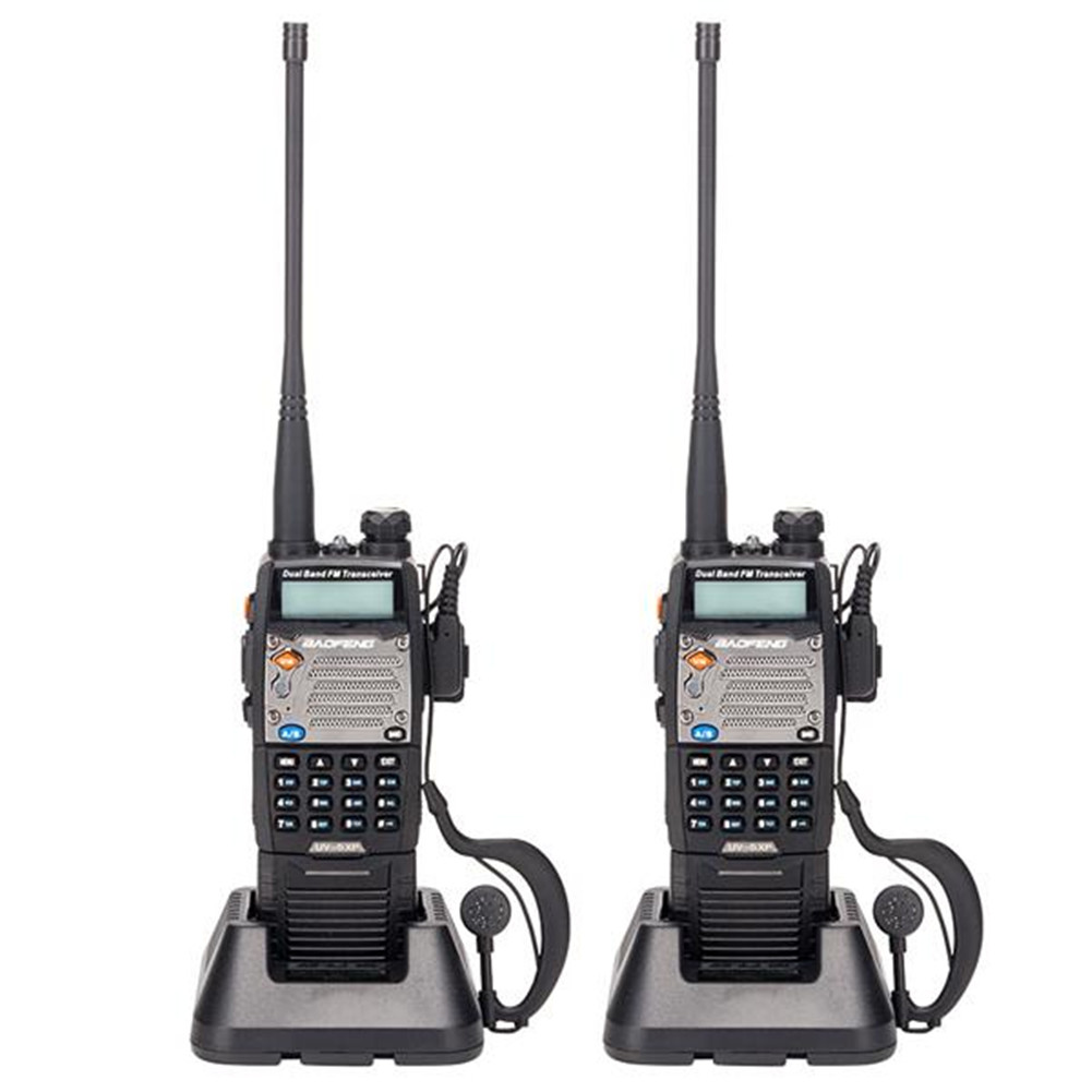 2pcs Baofeng Uv-5xp 3000mah 8w  Walkie  Talkie Dual Band Two Way Radio Transceiver black