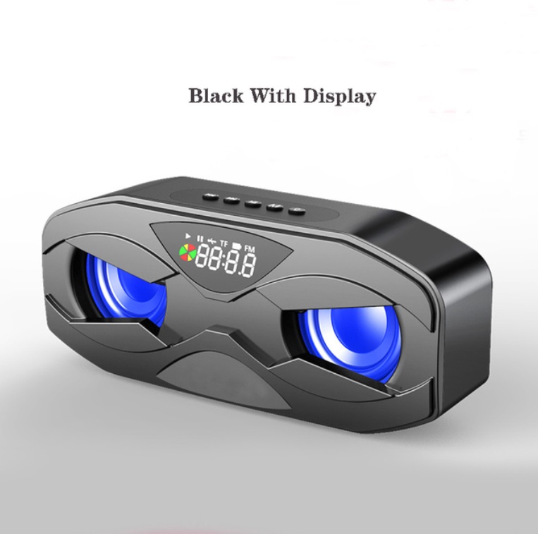 M5 Wireless Bluetooth-compatible Speaker Dual Speakers Stero Subwoofer Outdoor Portable Small Radio With Display Black