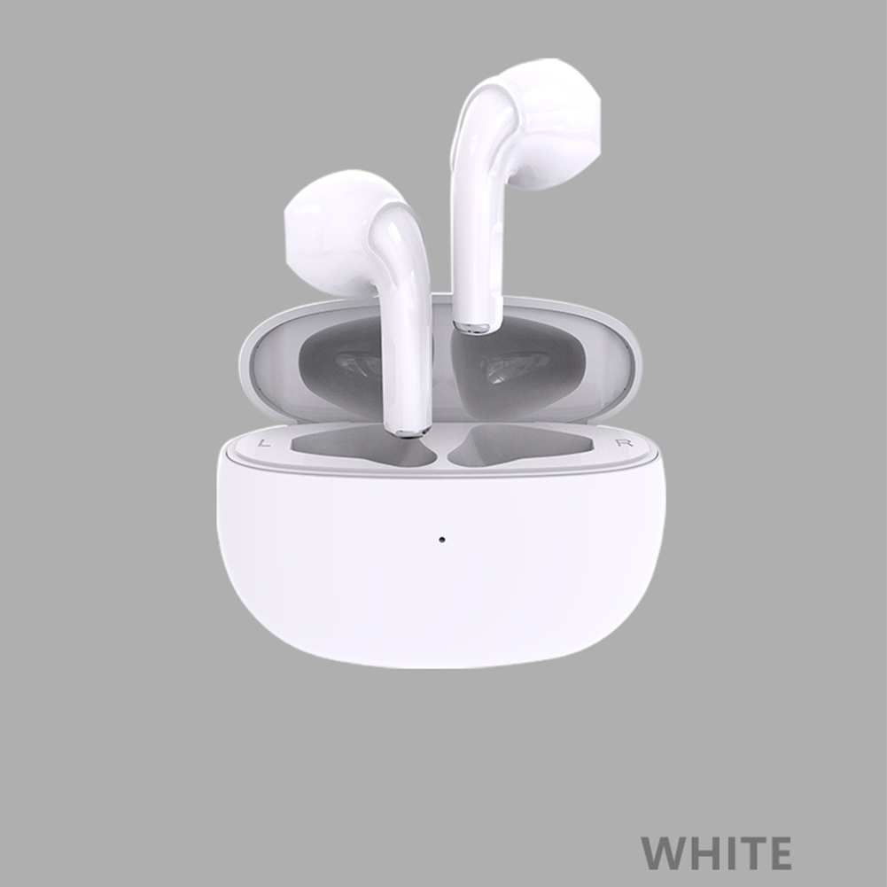 Bluetooth-compatible Earphone Wireless Waterproof Deep Bass Earbuds Stereo Sport Headset With Mic White
